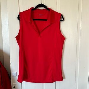Maggie Lane Red sleeveless golf shirt size xxl.